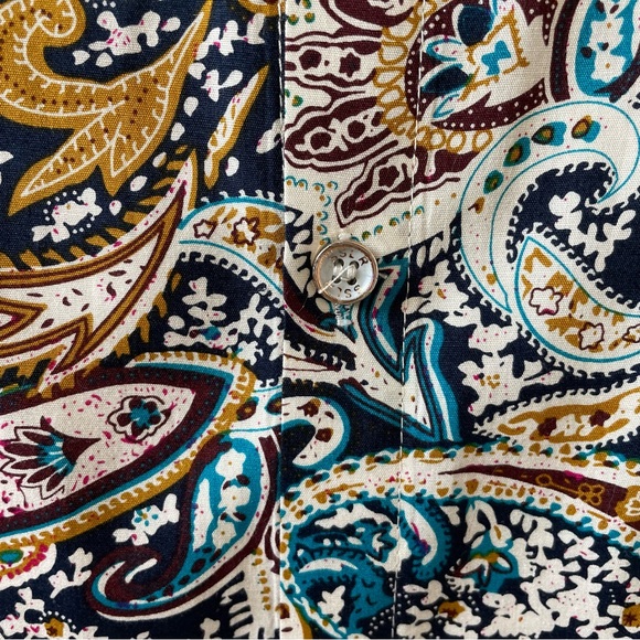 SLRR Men’s Paisley Slim Fit Cotton Button Down Shirt - Medium - Picture 8 of 8